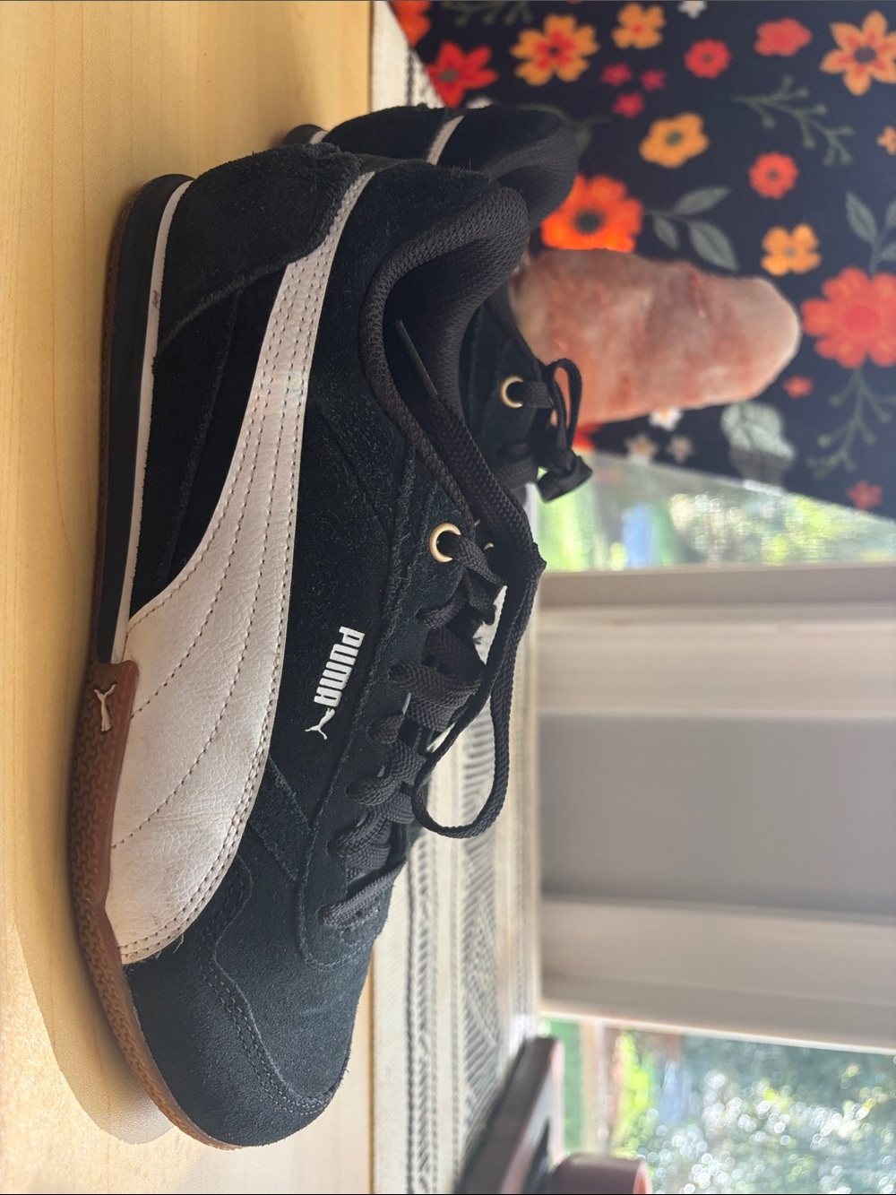 Puma Women's Black Sneaker with White Formstrip